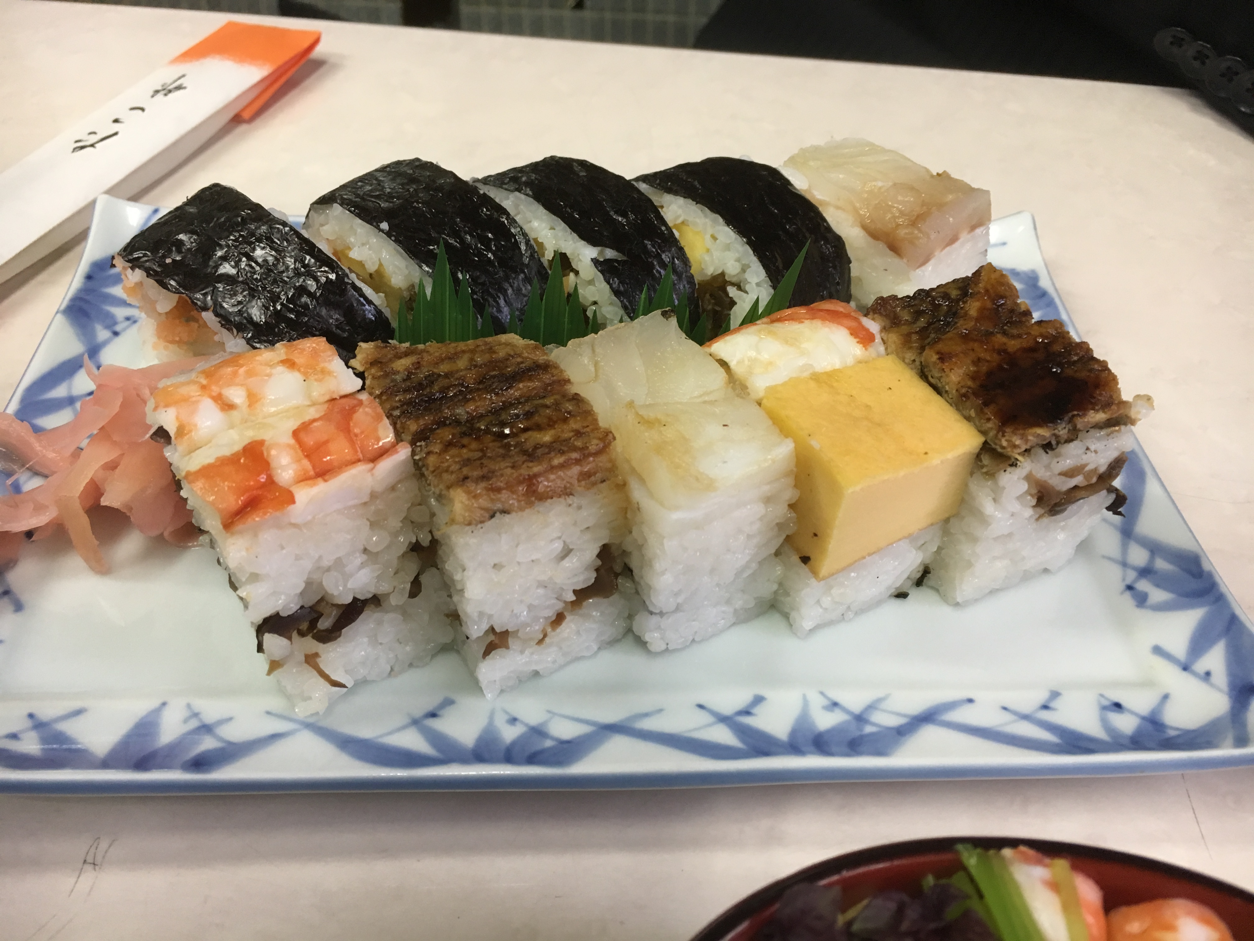 hako sushi at takotake of Osaka