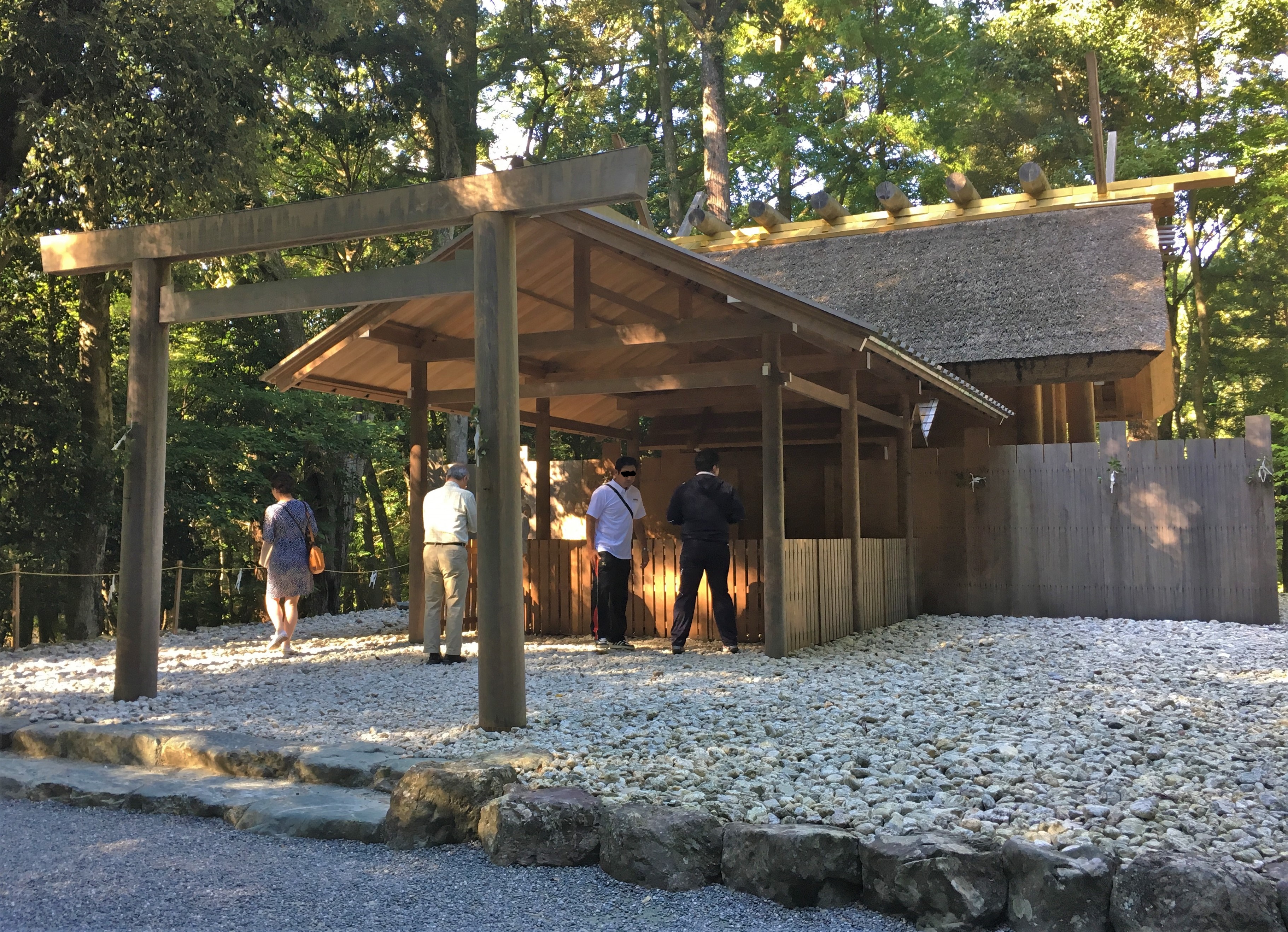 small shrine at naiku ise grand shrine made of wood and surrounded by gravel