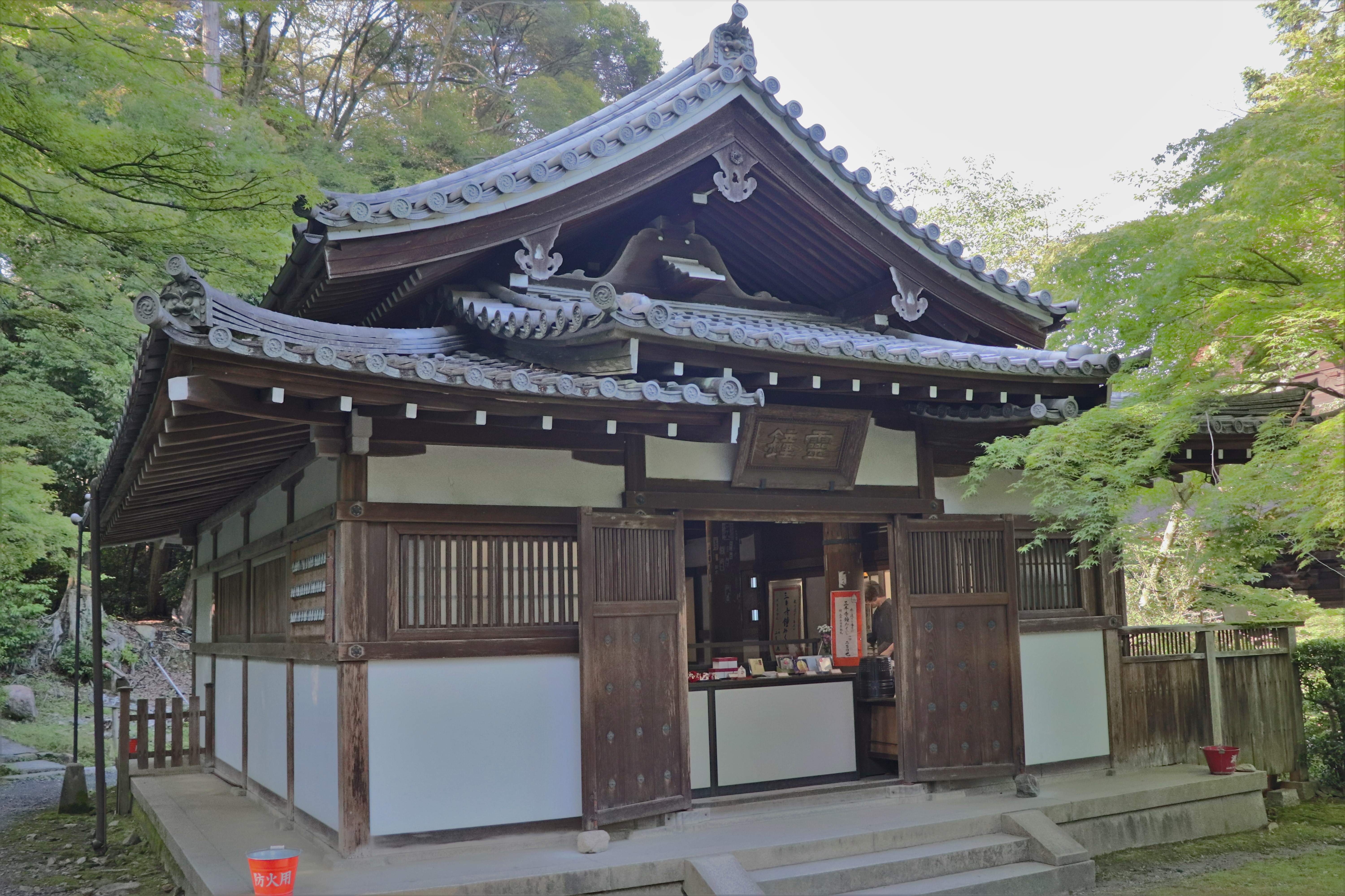 back of the Reishodo at Mii-dera
