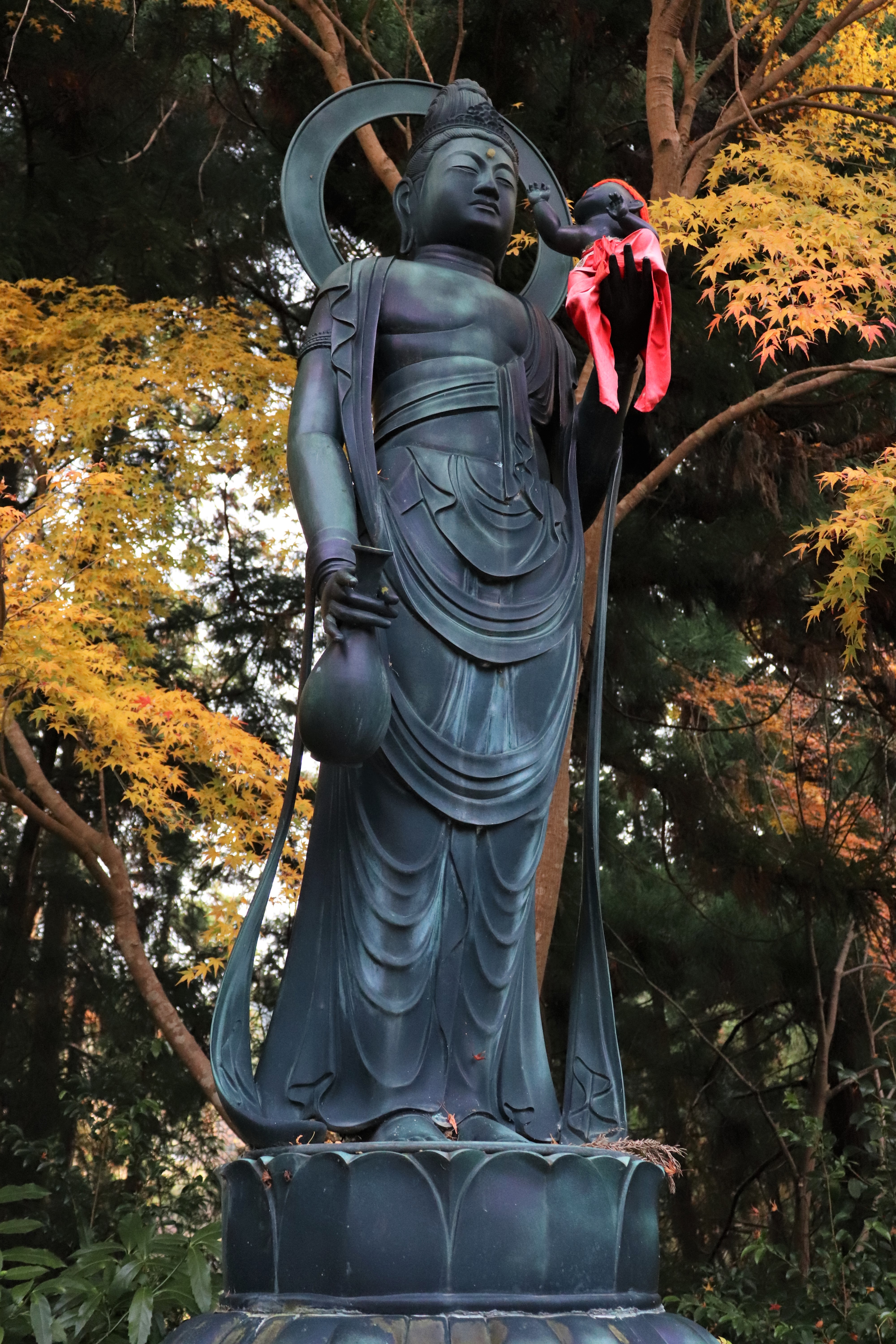 Statue of Mizuko Kannon at Enmeiji Temple in Osaka Prefecture 