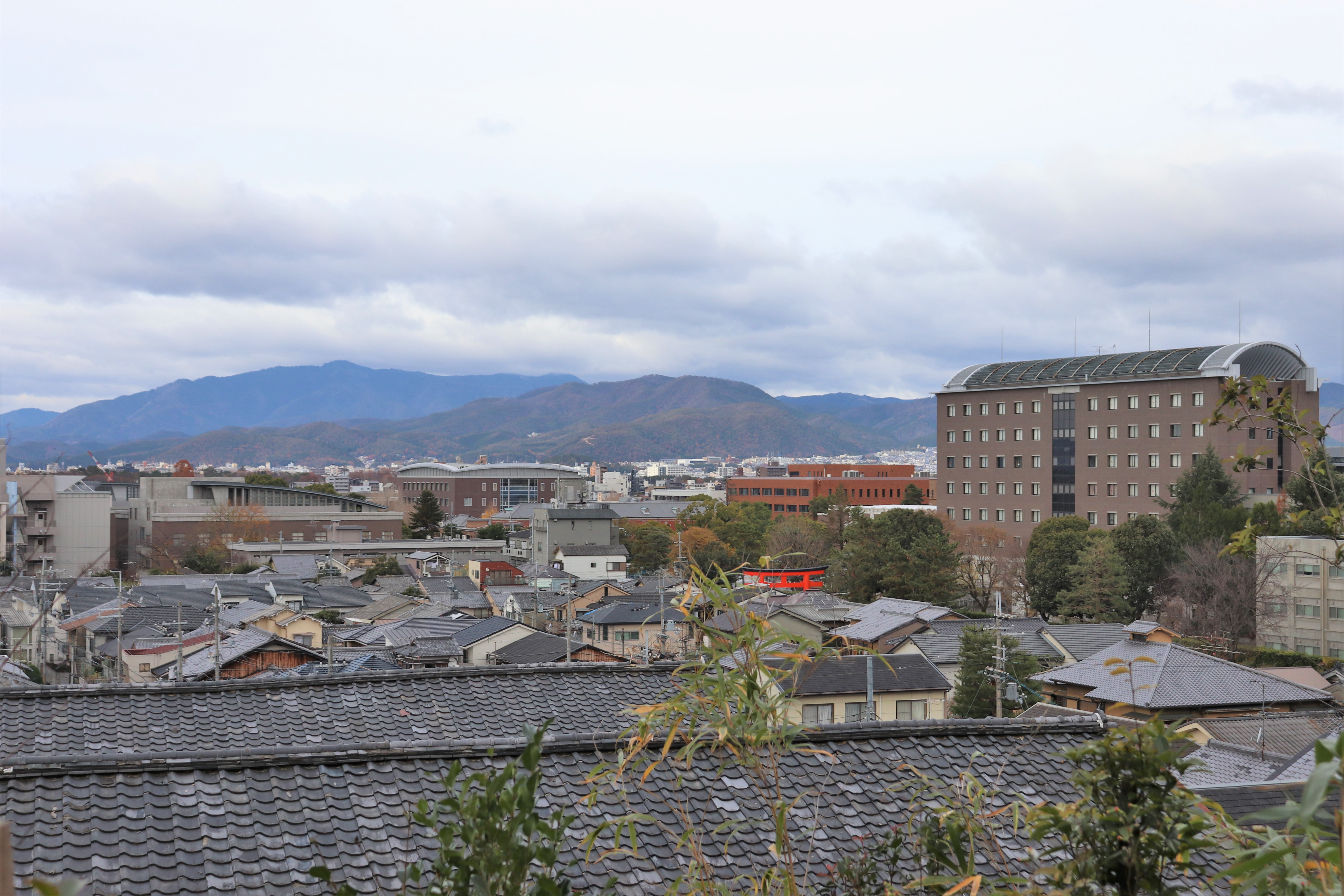 View of Kyoto City and Kyoto university from Yamakage Shrine.