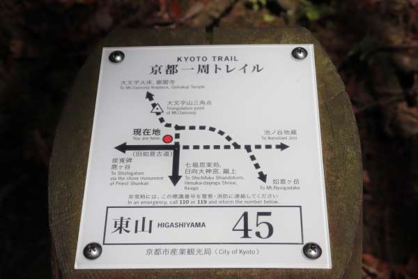  Higashiyama Course marker number 45