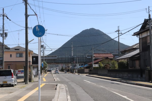 Mt. Mikami from Yasu Station, Shiga, Japan