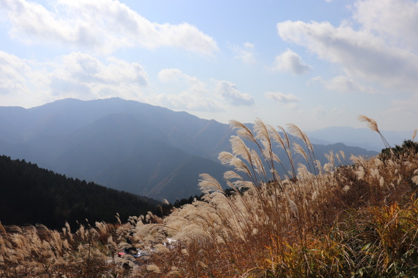 View of Japanese countryside from Mt. Yamato-Katsuragi via Diamond Trail