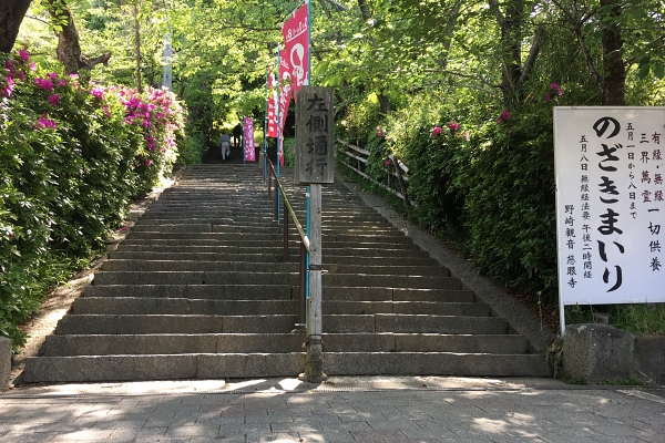 Stairs leading to Nozaki Kannon