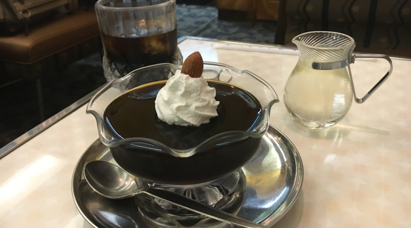 coffee jelly served in kissaten