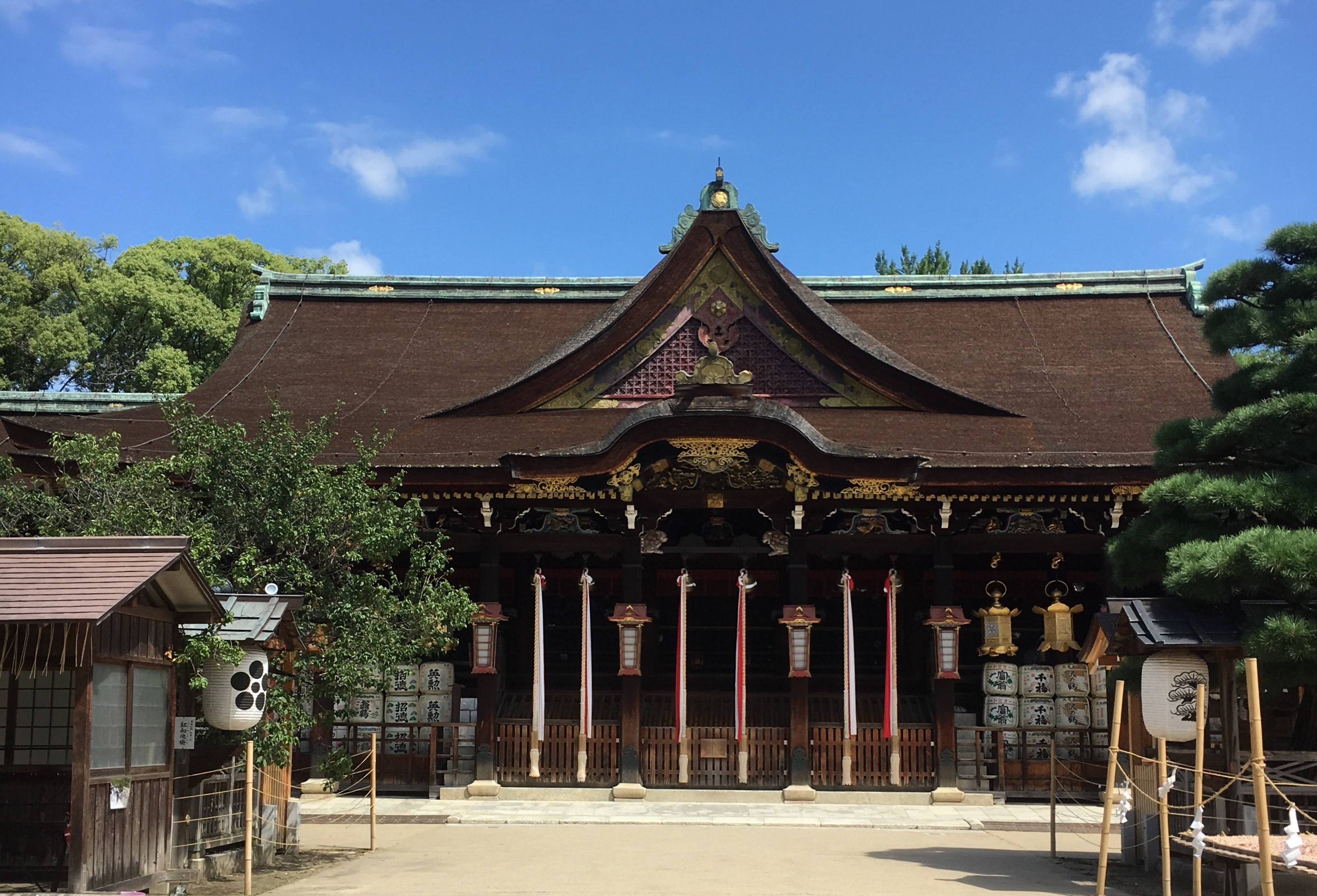 prayer hall of kitano tenmangu 