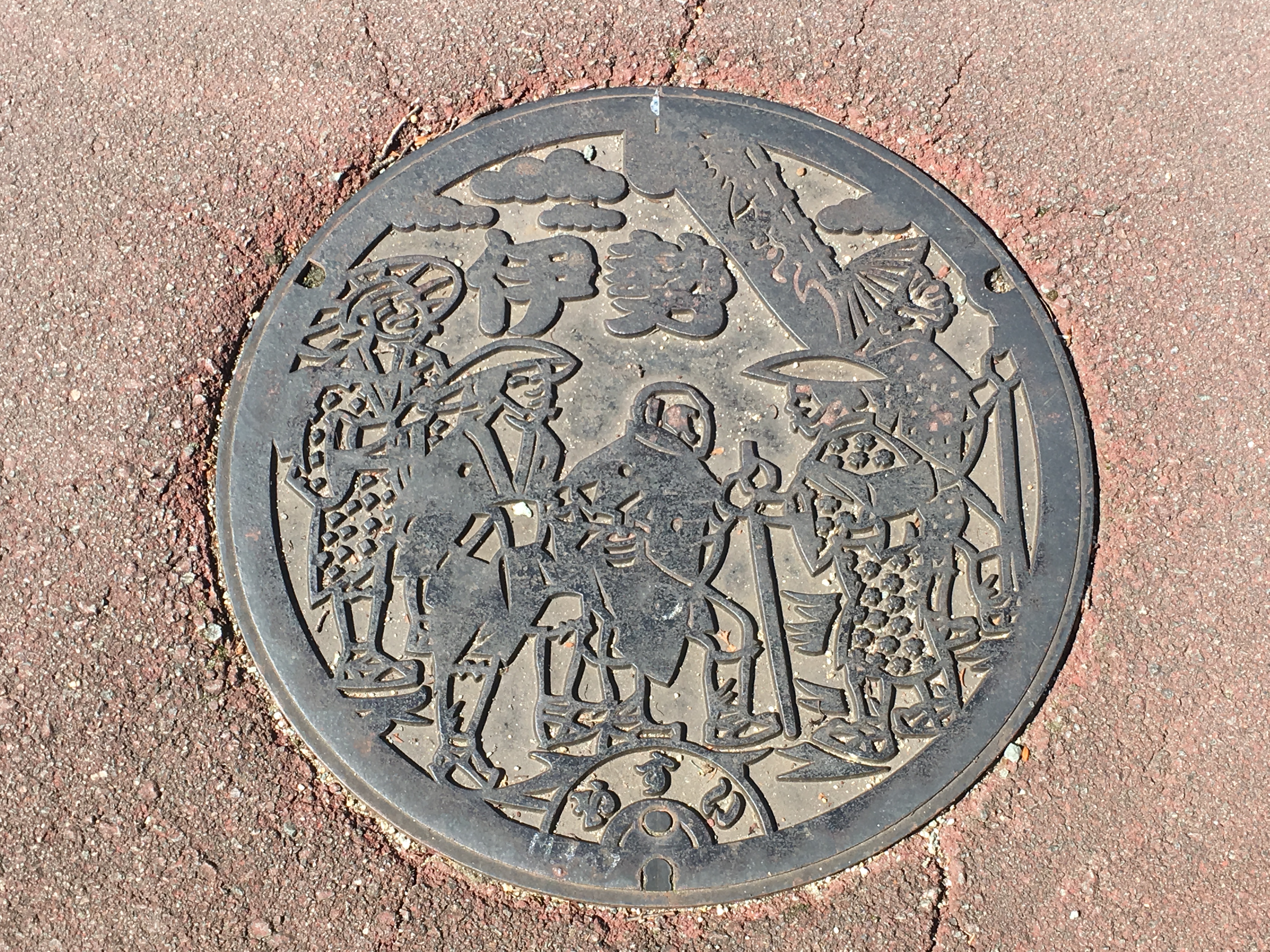detailed Japanese storm drain cover