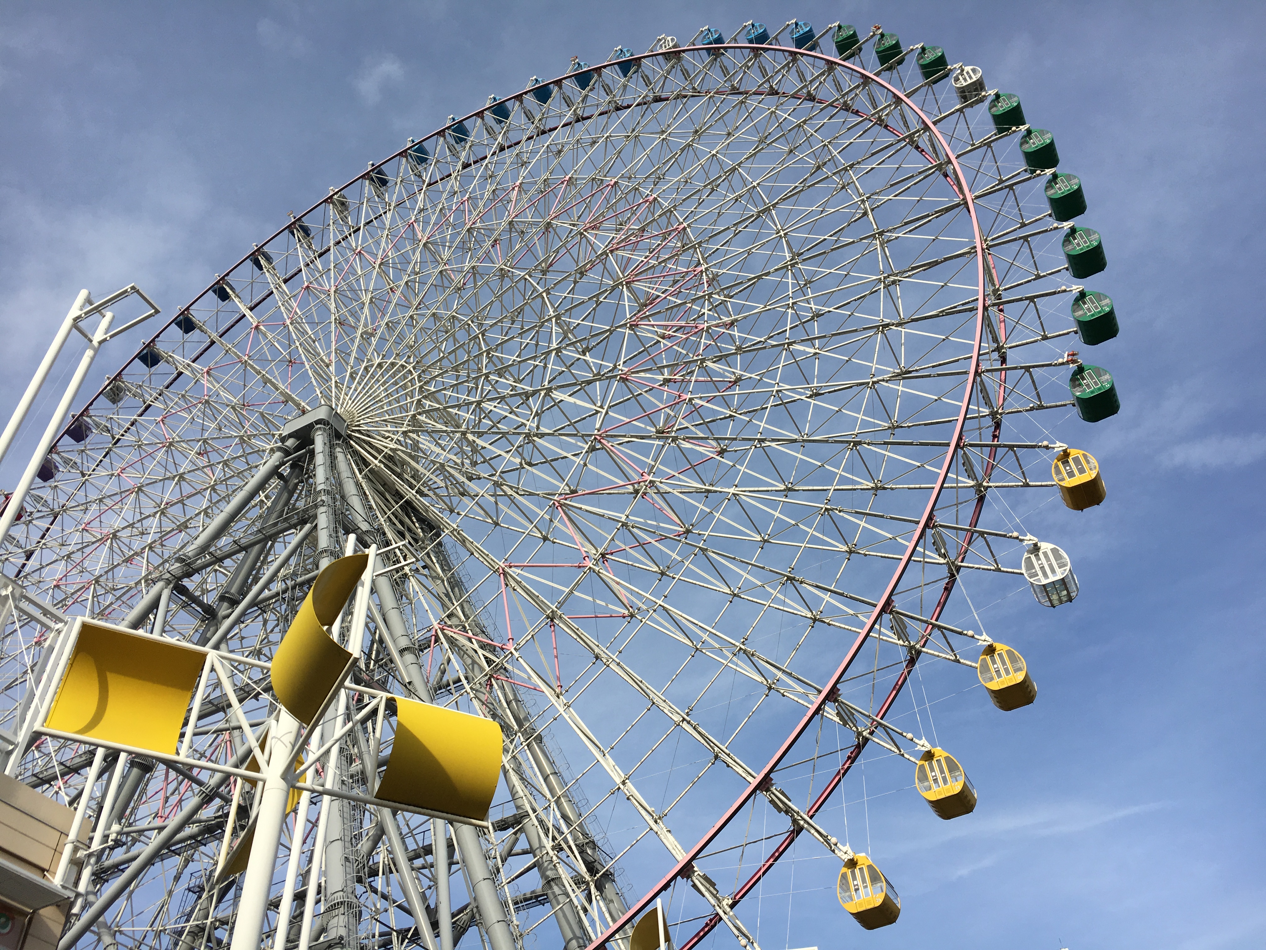 tempozan ferris wheel on a clear day