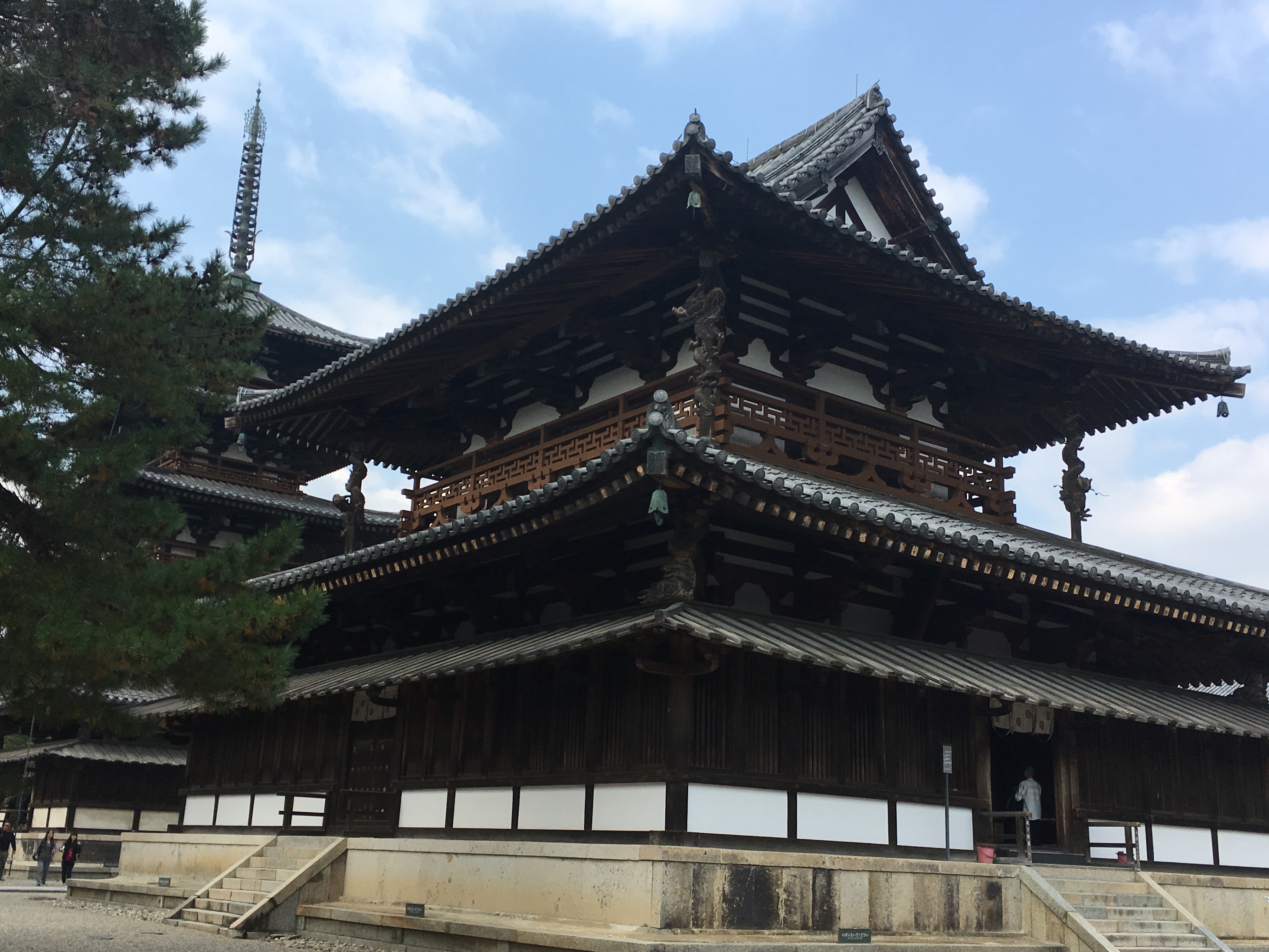 Kondo of Horyu-ji Temple in Nara Japan