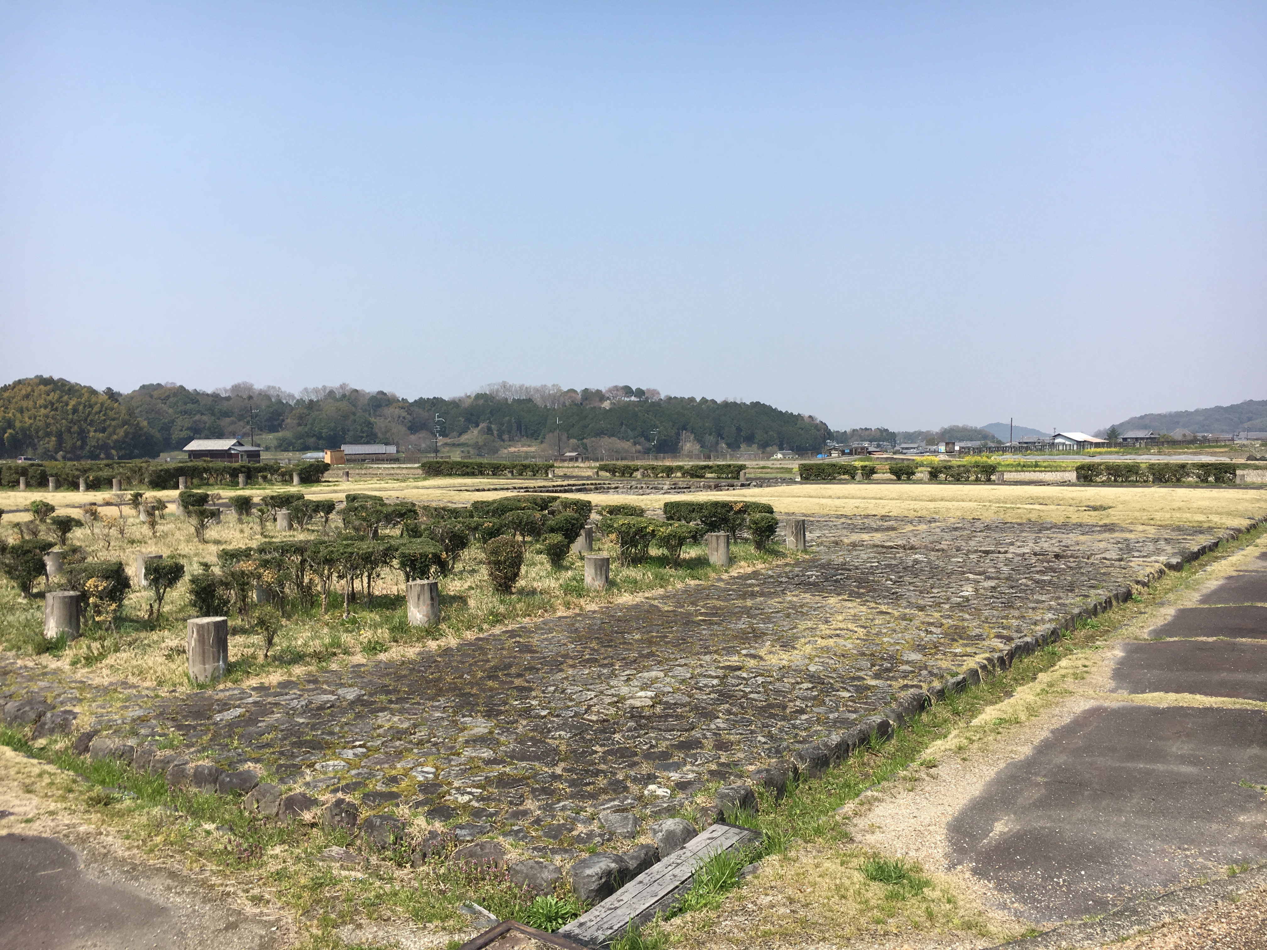 ruins of the ancient Japanese palace asuka itabuki no miya