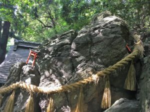 large sacred rock at fushimi inari taisha