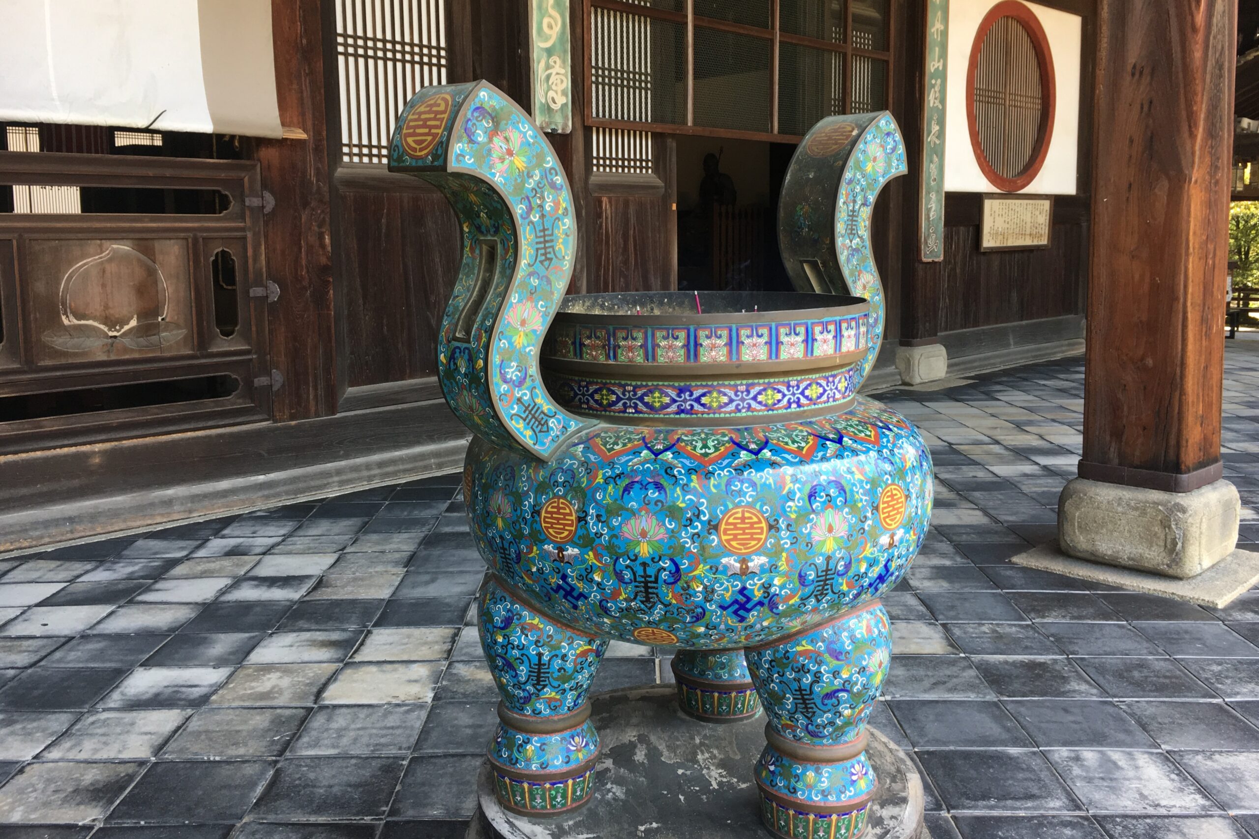 incense pot painted in bright color