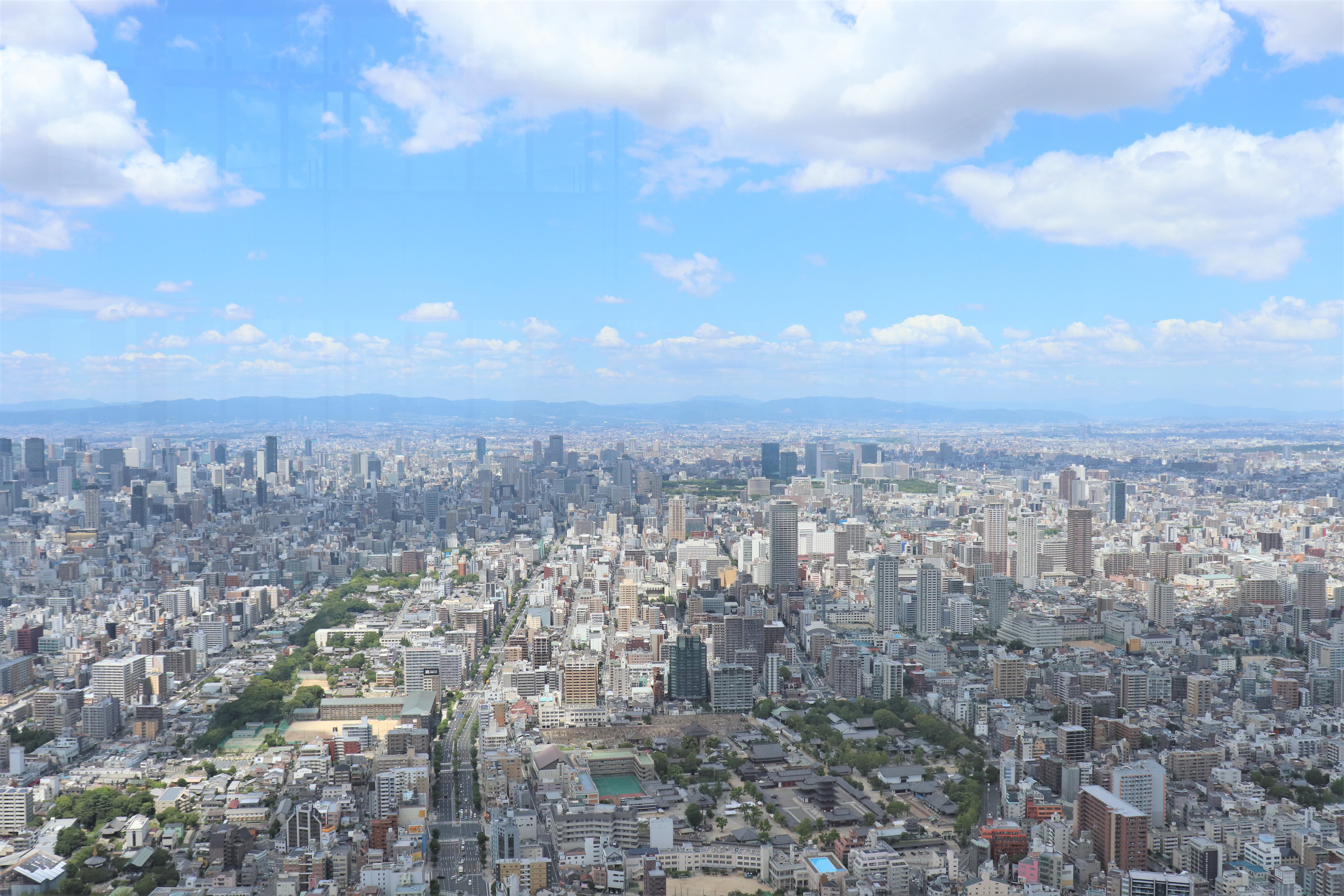 View of north Osaka city from abeno Harukas