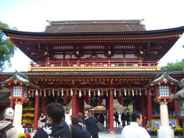 Entrance of Dazaifu Tenmangu Shrines where Michizane is enshrined