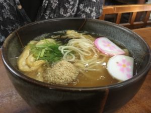 sasame-yuki udon at Azuma in Osaka