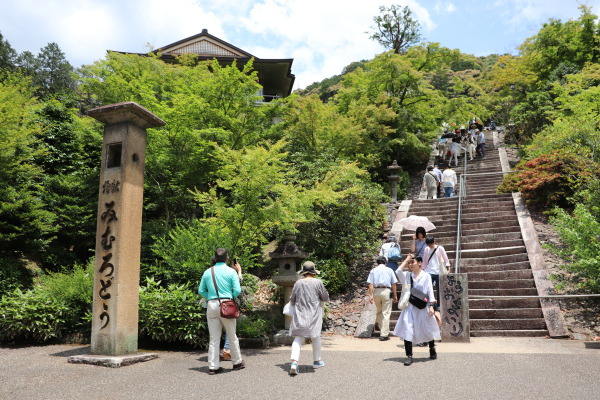 Stairs leading to Hondo of Mimurotoji 