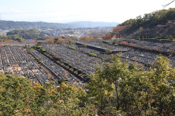 View of Iimori Cemetery on the Ikoma Nature Trail