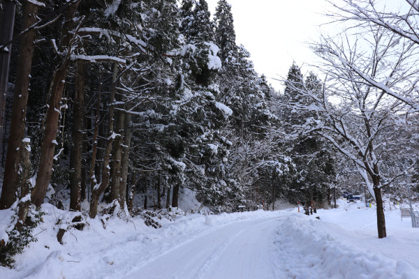 Snow covered Yogo, Shiga, Japan