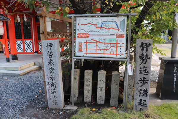 伊勢本街道の地図