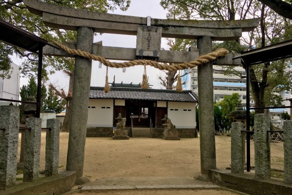 Yuge Shrine in Yao, Osaka. Enshrines the ancestors of Dokyo