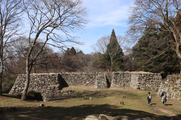 Castle walls of Takatori Castle in Nara