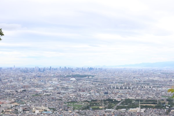 View of Osaka from the top of Mt. Iimori