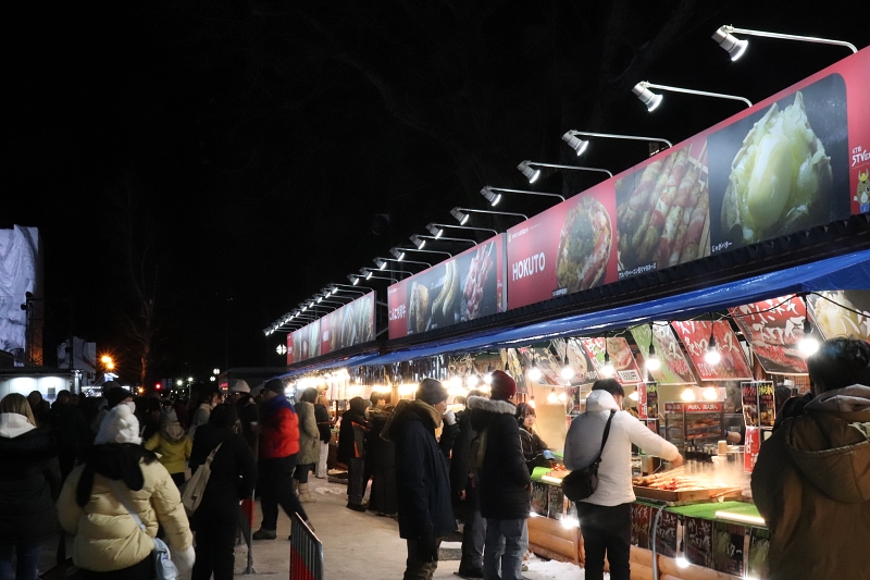 food venders in Sapporo Snow Festival 