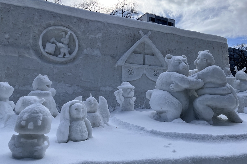 Snow statue in Sapporo Snow Festival 