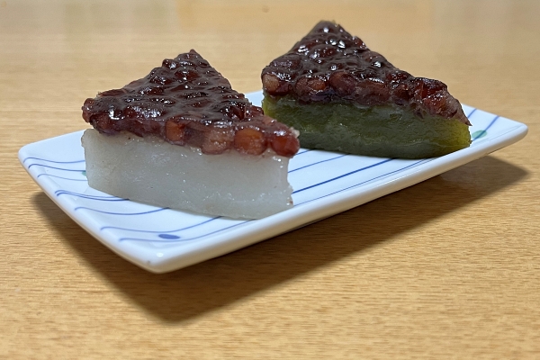 抹茶味の水無月