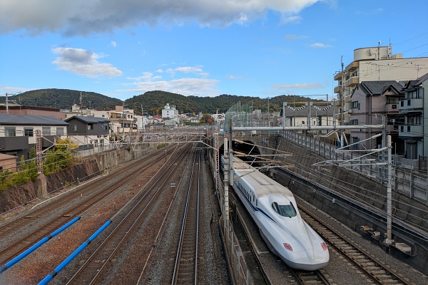 JR線を渡る伏見街道